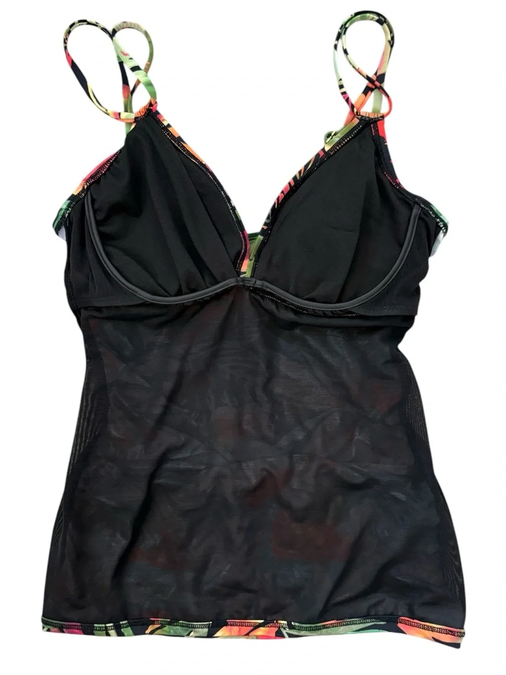 Lauren Ralph Lauren Tankini Top Only NWT Underwire Tummy Control Tropical 6